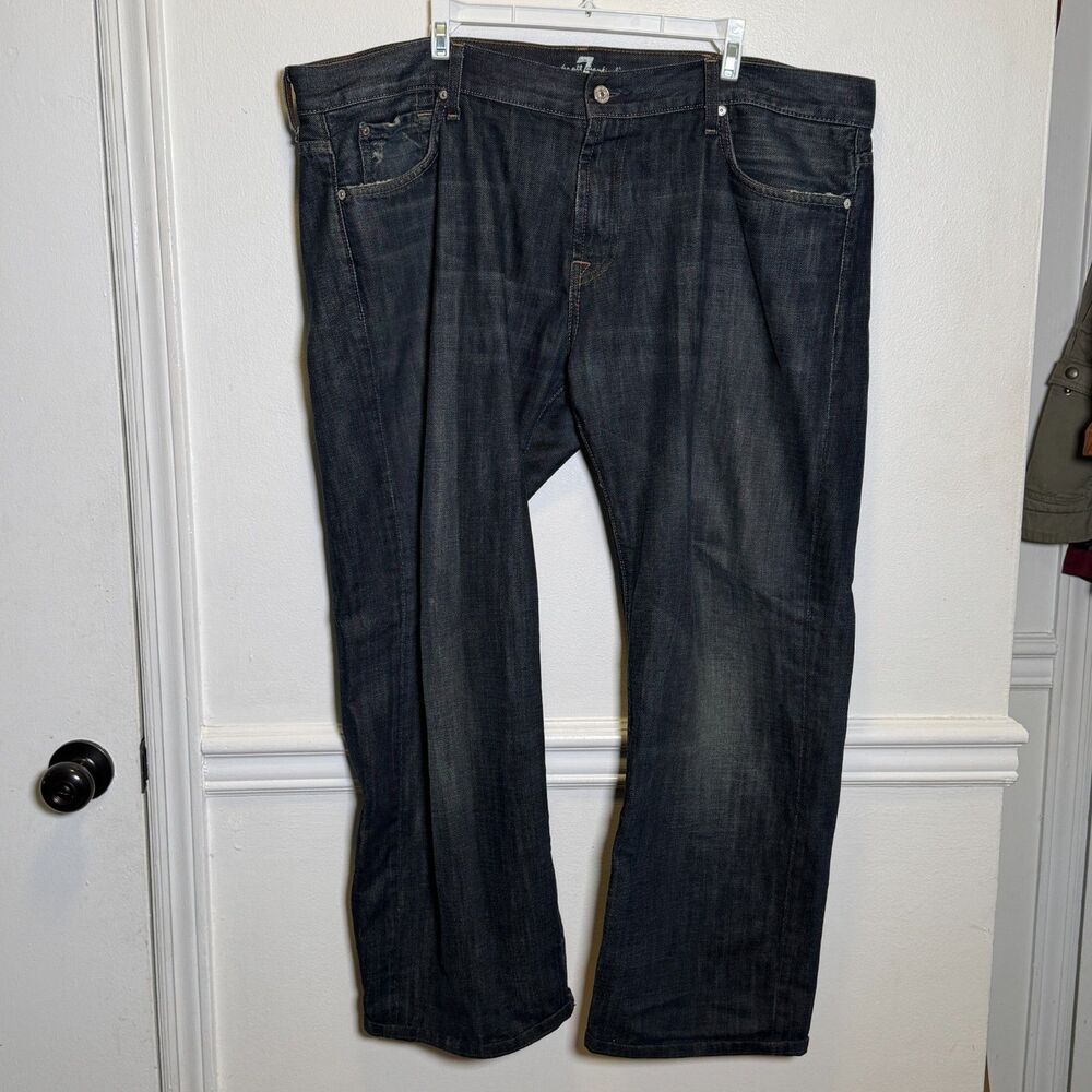 7 For All Mankind Austyn Jeans Men 40x28 Dark Wash Straight Leg USA